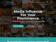 Tablet Screenshot of affluencepr.com
